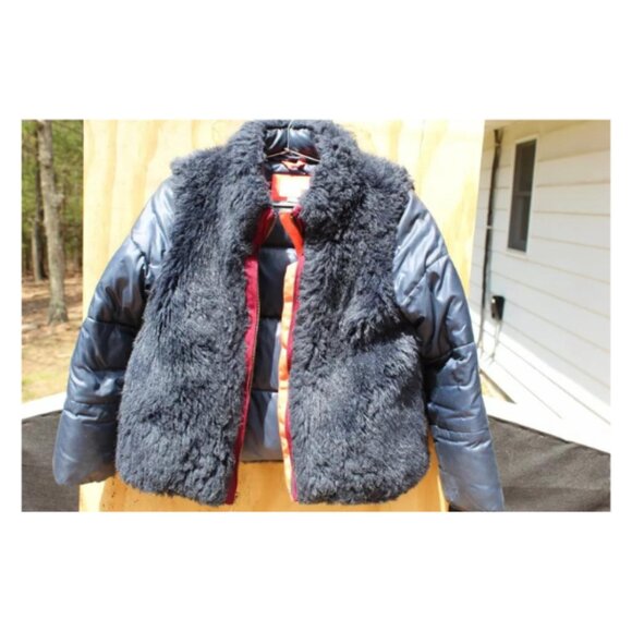 Girls J Crew Crewcuts Faux Fur Down Puffer Coat Size 8 GORGEOUS!! - Picture 2 of 16
